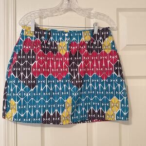 Slazenger Womens Golf Skort Colorful Geometric Skirt Pickleball Tennis Size 8